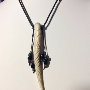 Deer antler necklace!